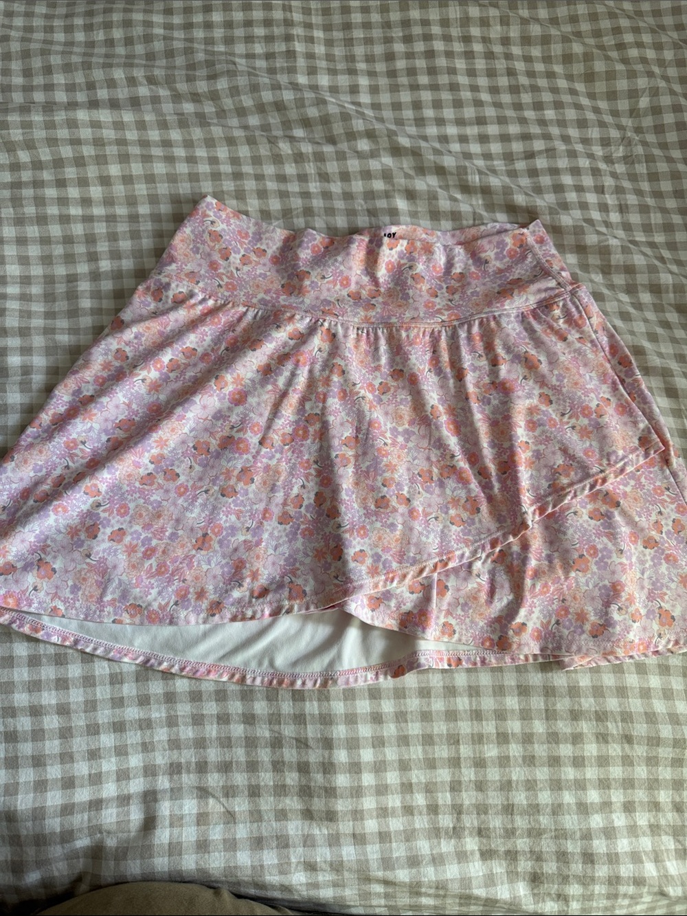 JoyLab Pink Floral Circle Skirt